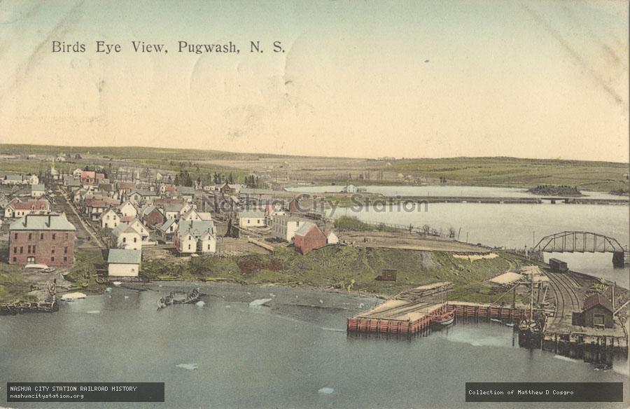 Postcard: Birds Eye View, Pugwash, Nova Scotia